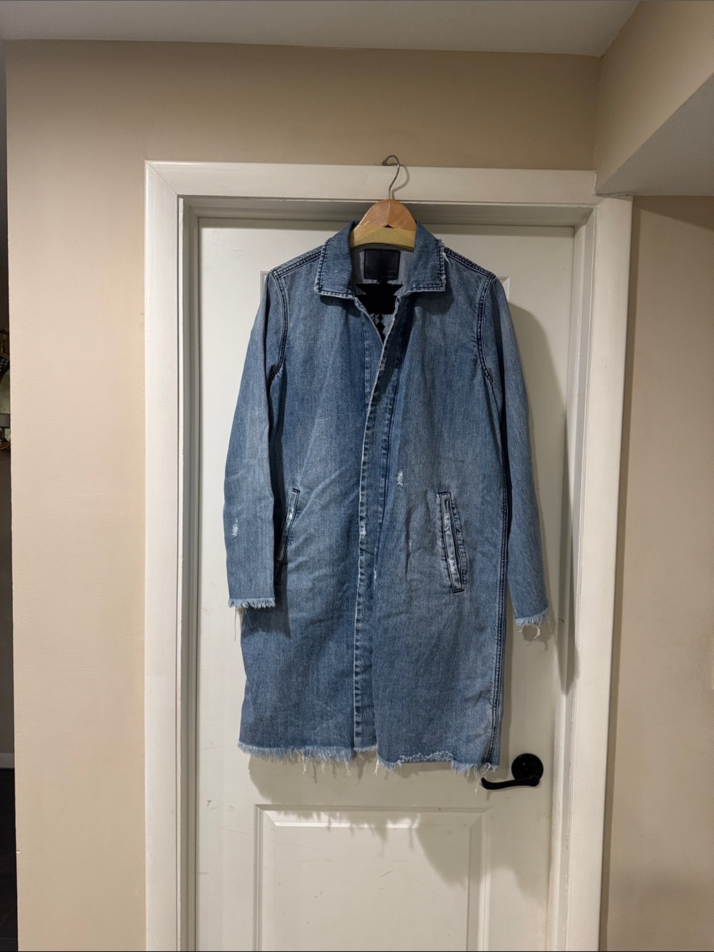 Lucky Brand Pendleton Denim Jean Jacket with Black Embroidered Back